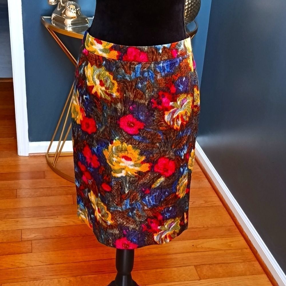 J crew floral skirt size 4